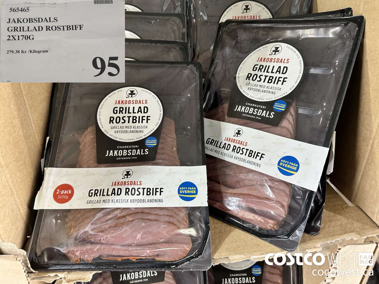 565465 JAKOBSDALS GRILLAD ROSTBIFF 2 X 170G $95.00