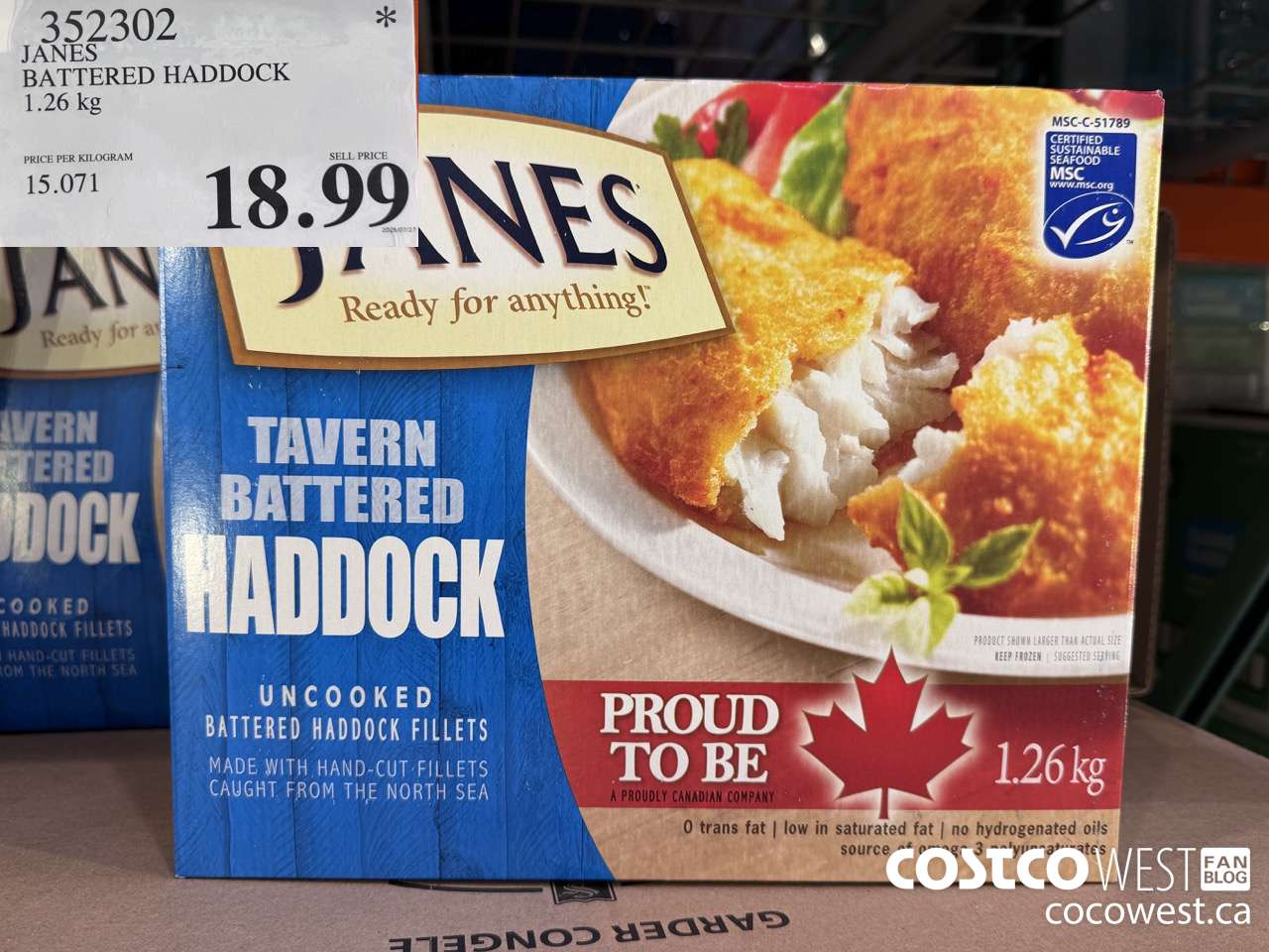 352302 JANES BATTERED HADDOCK 1.26 kg $18.99