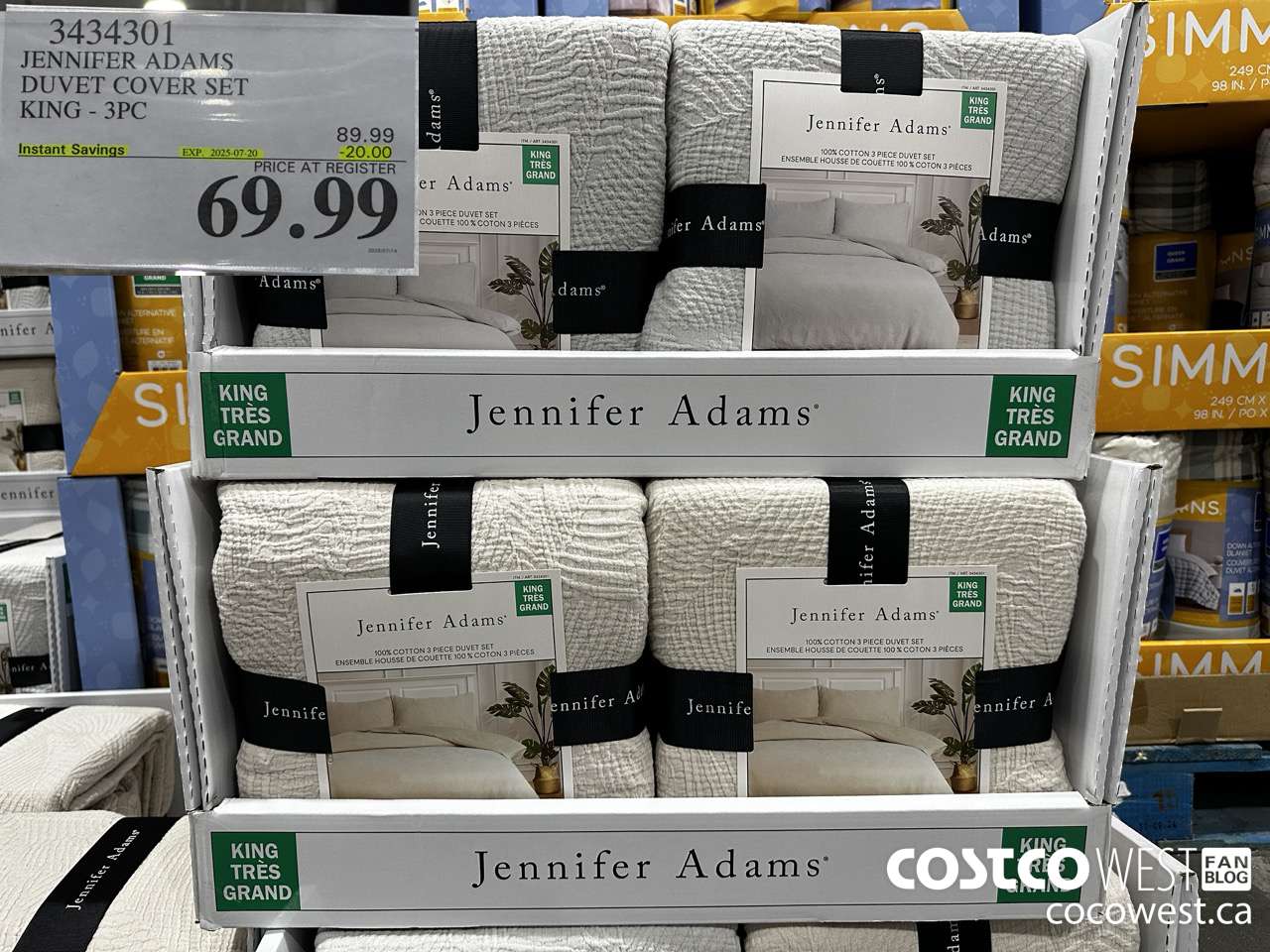 3434301 JENNIFER ADAMS DUVET COVER SET KING 3PC ($20.00 INSTANT SAVINGS EXPIRES ON 2025-07-20) $69.99