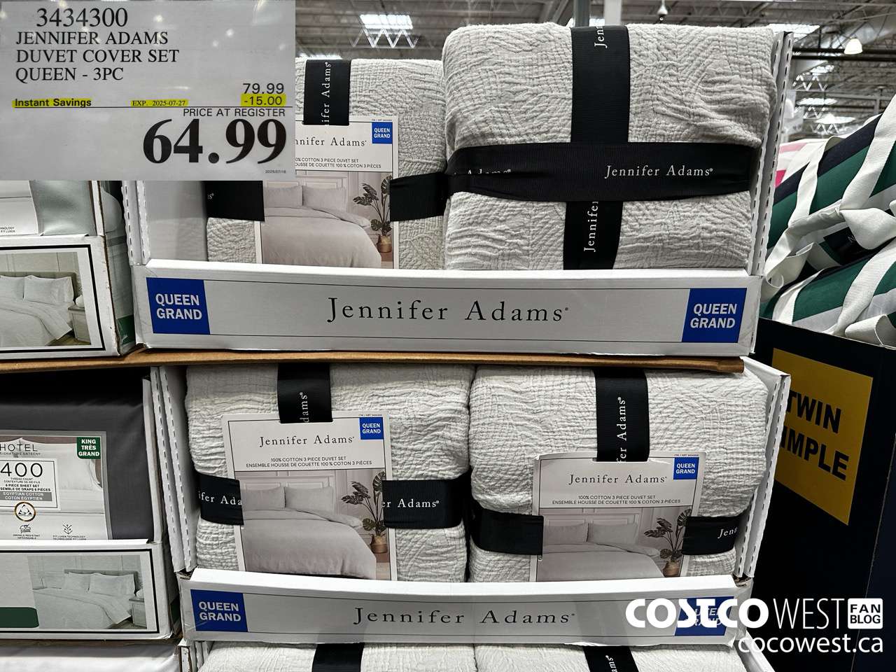 3434300 JENNIFER ADAMS DUVET COVER SET QUEEN 3PC ($15.00 INSTANT SAVINGS EXPIRES ON 2025-07-27) $64.99