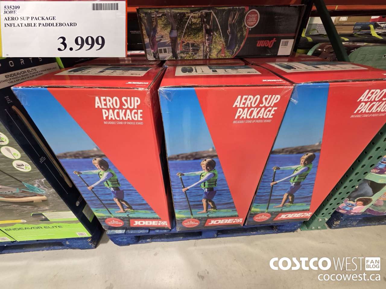 535209 JOBE AERO SUP PACKAGE INFLATABLE PADDLEBOARD $3999.00