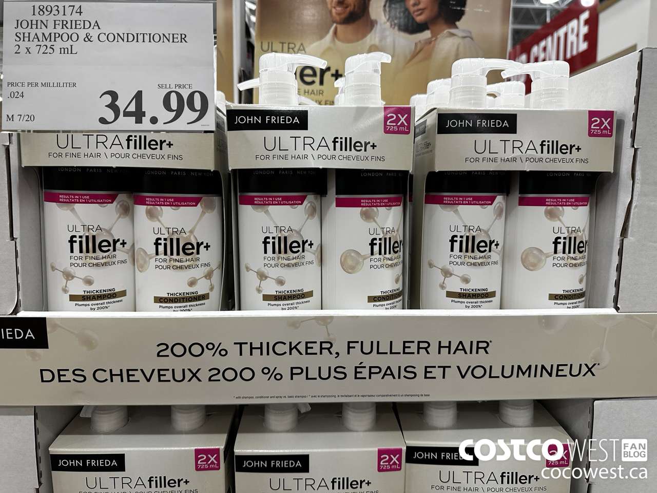 1893174 JOHN FRIEDA SHAMPOO & CONDITIONER 2 X 725ML $34.99