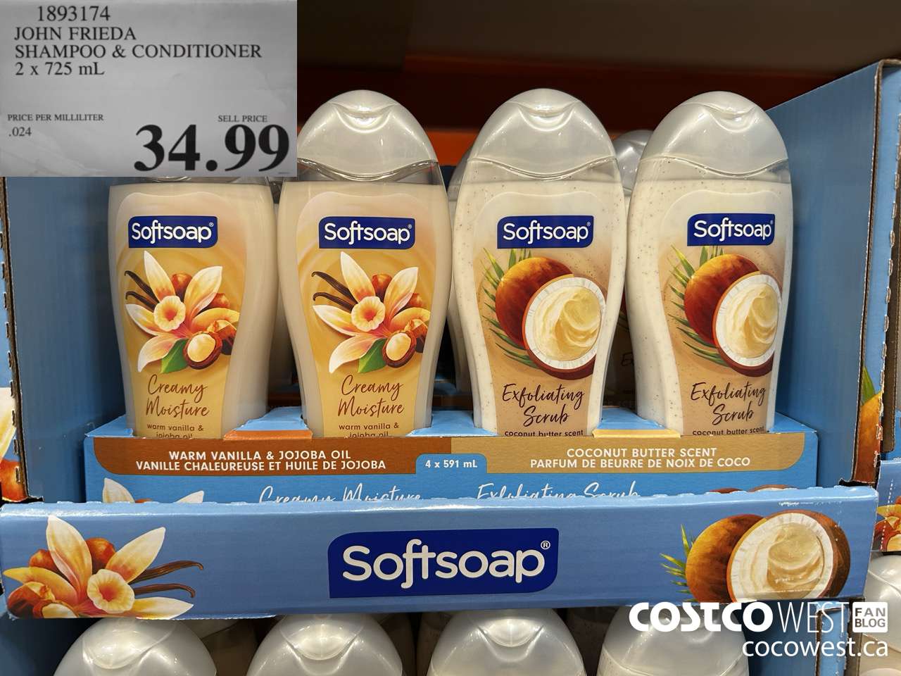 1893174 JOHN FRIEDA SHAMPOO & CONDITIONER 2 X 725ML $34.99