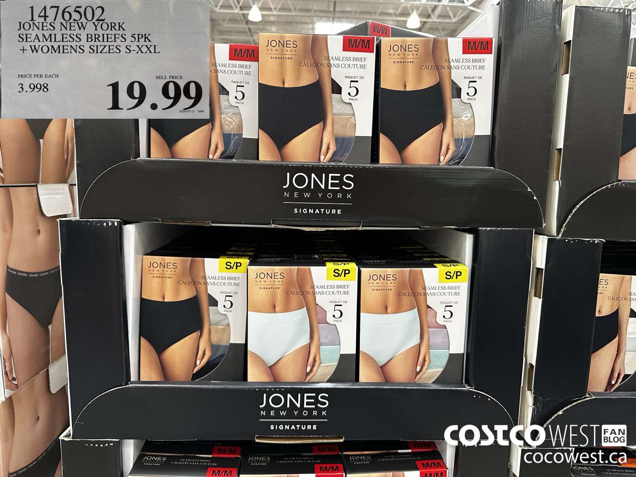 1476502 JONES NEW YORK SEAMLESS BRIEFS 5PK LADIES SIZES S-XXL $19.99