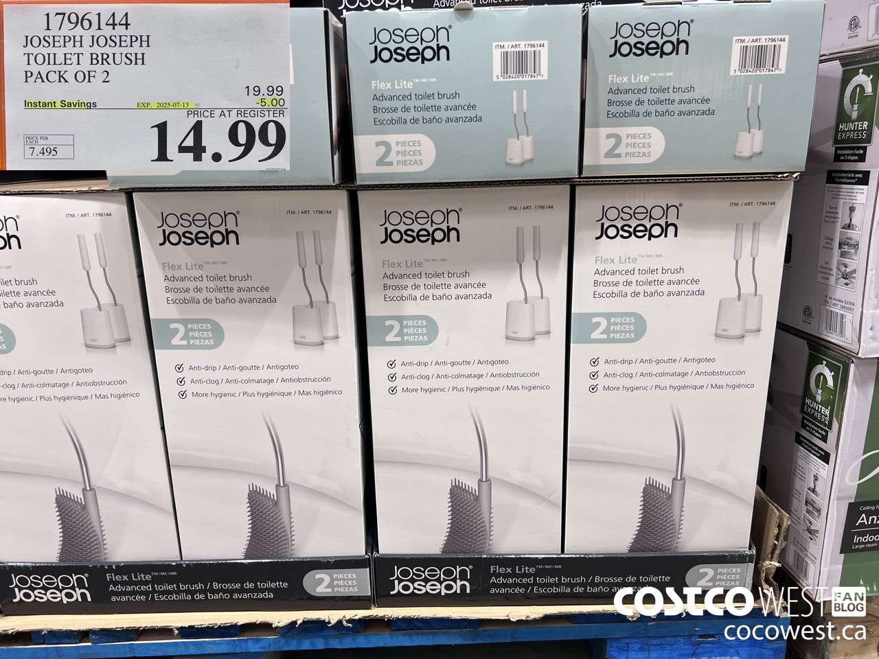 1796144 JOSEPH JOSEPH TOILET BRUSH PACK OF 2 ($5.00 INSTANT SAVINGS EXPIRES ON 2025-07-13) $14.99