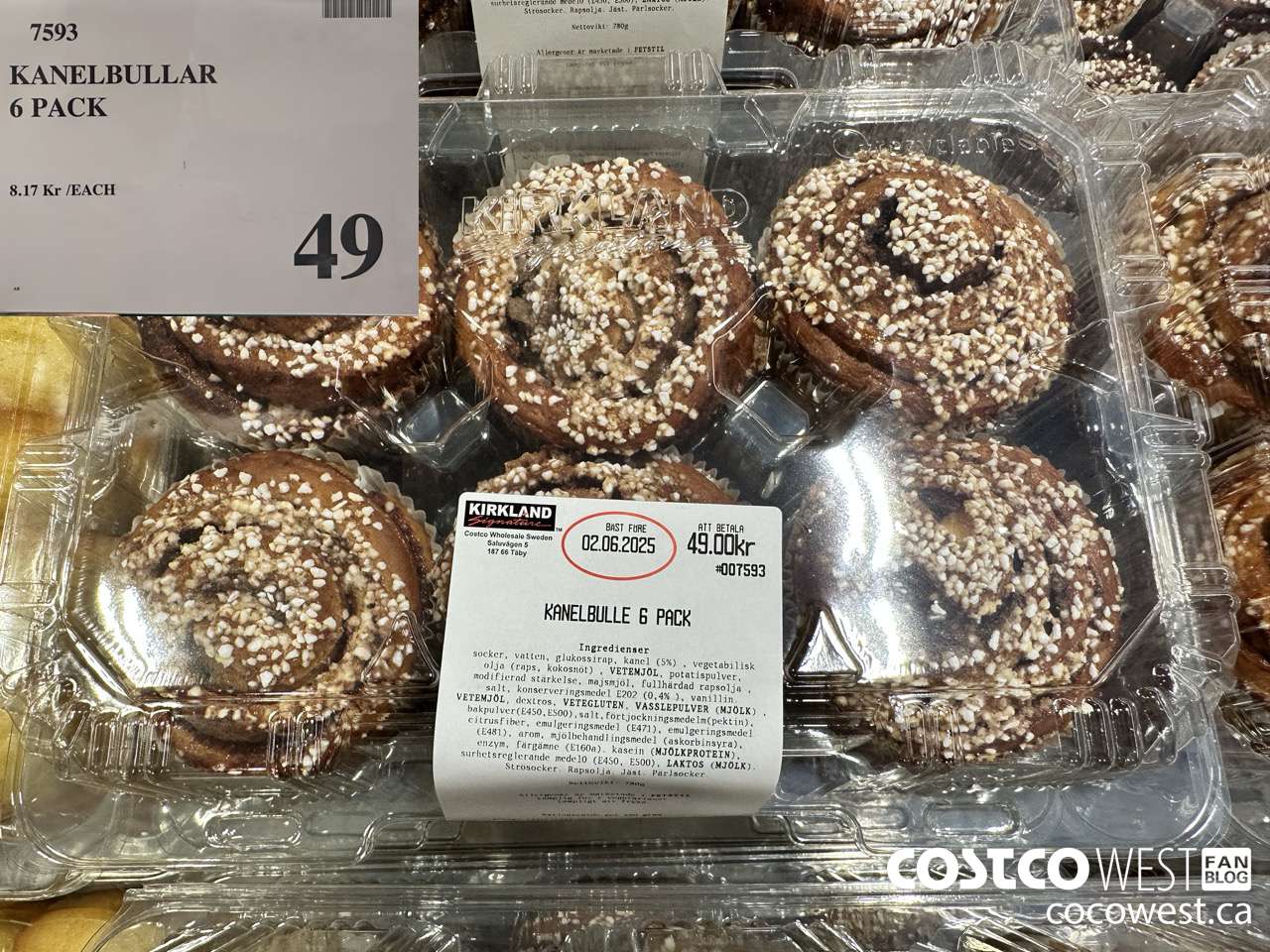 7593 KANELBULLAR 6 PACK $49.00