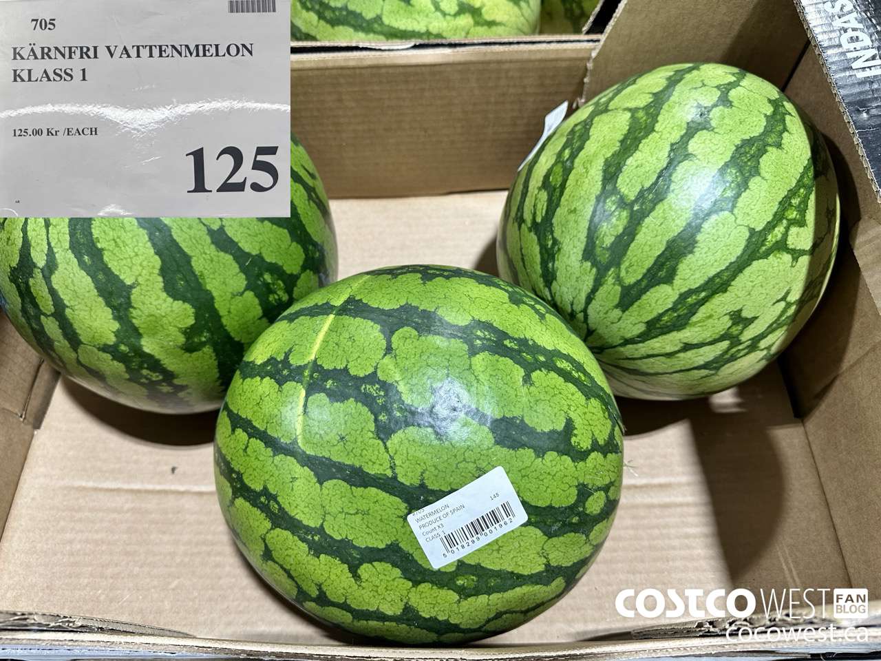 705 KARNFRI VATTENMELON KLASS 1 $125.00