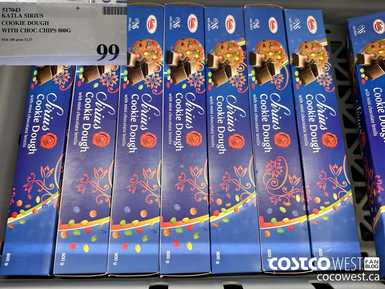 517043 KATLA SIRIUS COOKIE DOUGH WITH CHOC. CHIPS 800G $99.00