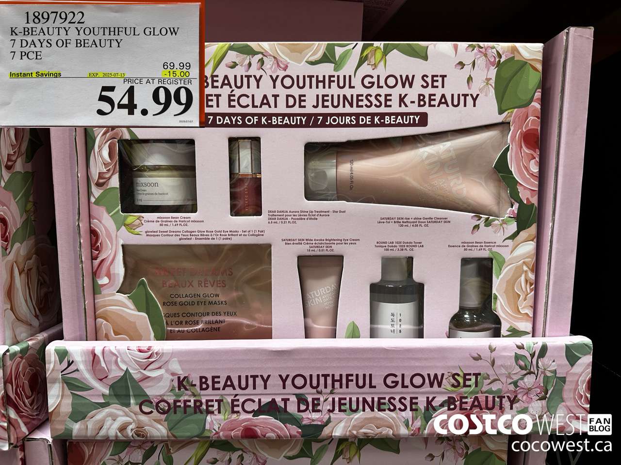 1897922 K-BEAUTY YOUTHFUL GLOW 7 DAYS OF BEAUTY 7 PCE ($15.00 INSTANT SAVINGS EXPIRES ON 2025-07-13) $54.99