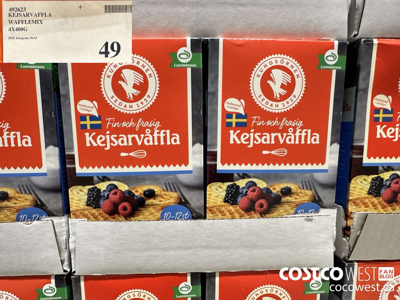 492623 KEJSARVAFFLA WAFFLEMIX 4 X 400G $49.00