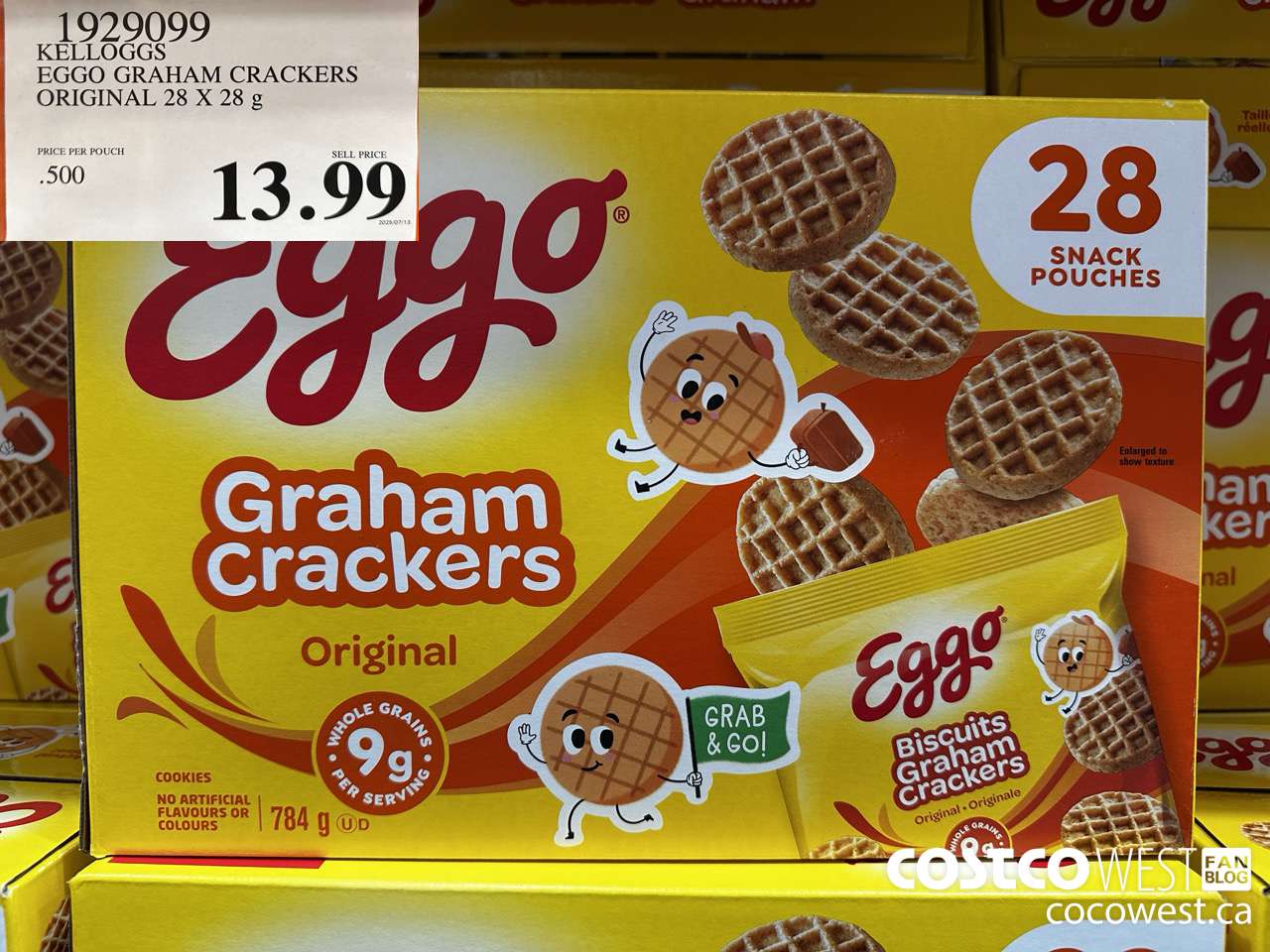 1929099 KELLOGGS EGGO GRAHAM CRACKERS ORIGINAL 28 X 28G $13.99