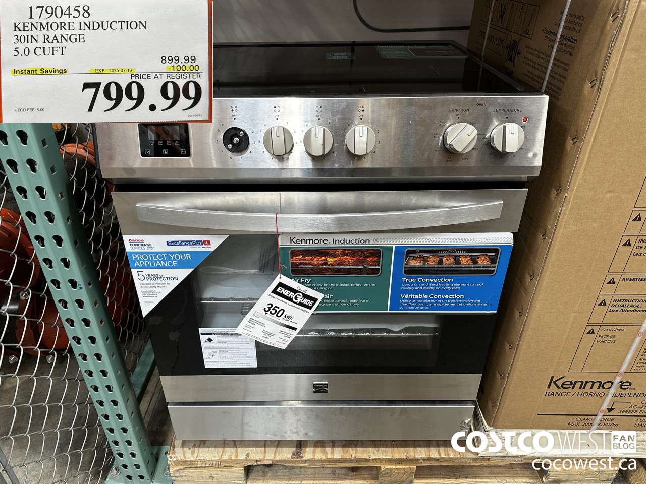 1790458 KENMORE INDUCTION 30IN RANGE 5.0 CUFT ($100.00 INSTANT SAVINGS EXPIRES ON 2025-07-13) $799.99