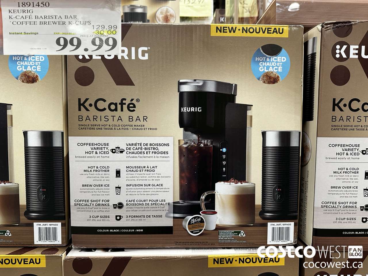 1891450 KEURIG K CAFE BARISTA BAR COFFEE BREWER ($30.00 INSTANT SAVINGS EXPIRES ON 2025-07-27) $99.99