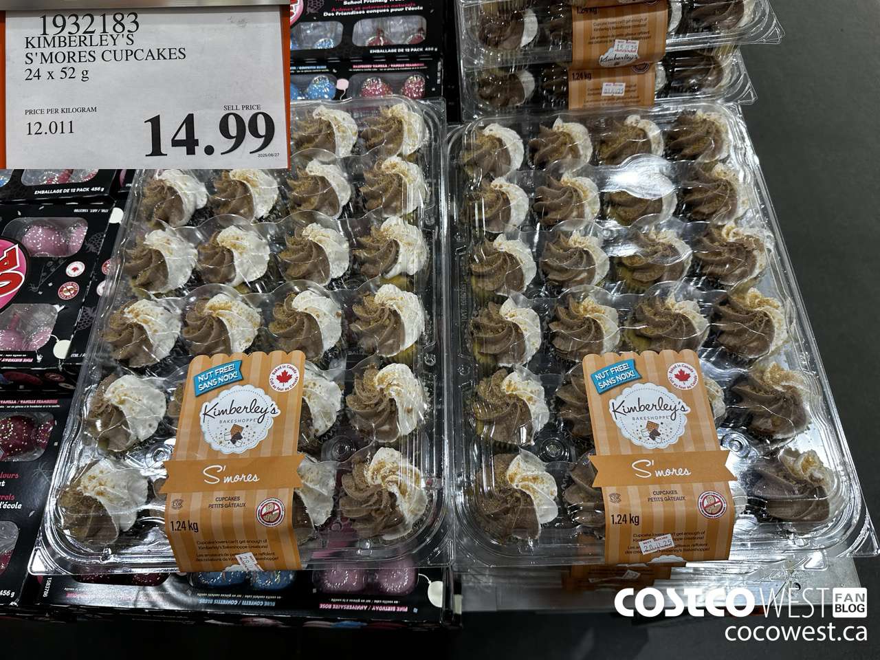 1932183 KIMBERLEY'S S'MORES CUPCAKES 24 X 52G $14.99