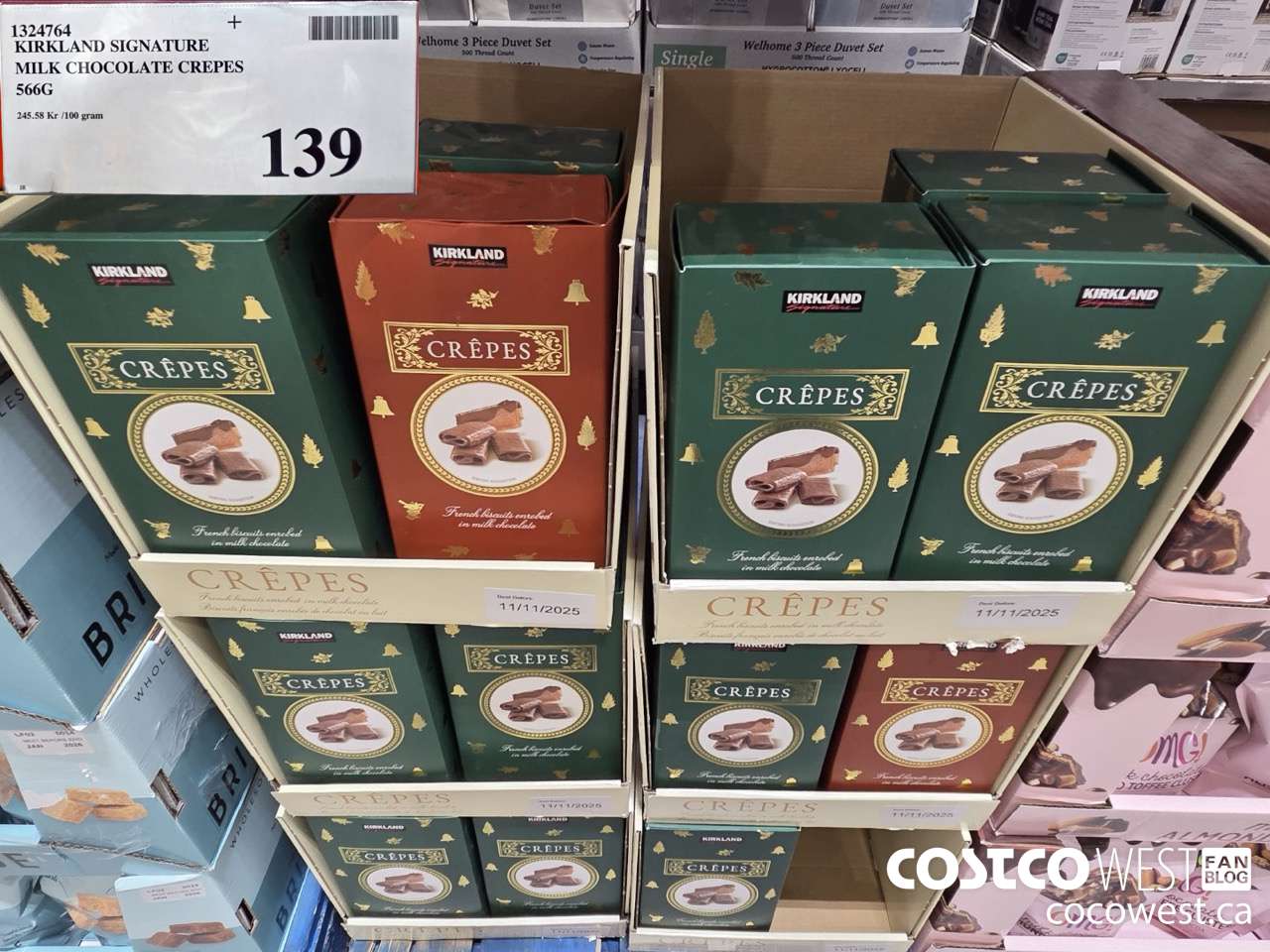 1324764 KIRKLAND SIGNATURE CHOCOLATE CREPES 566 G $139.00