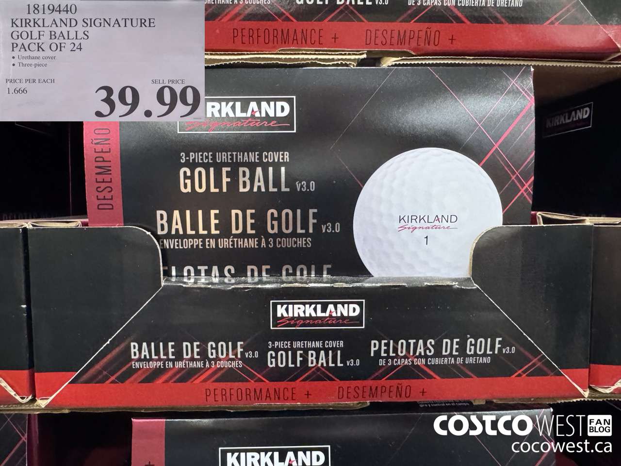1819440 KIRKLAND SIGNATURE GOLF BALLS PACK OF 24 $39.99