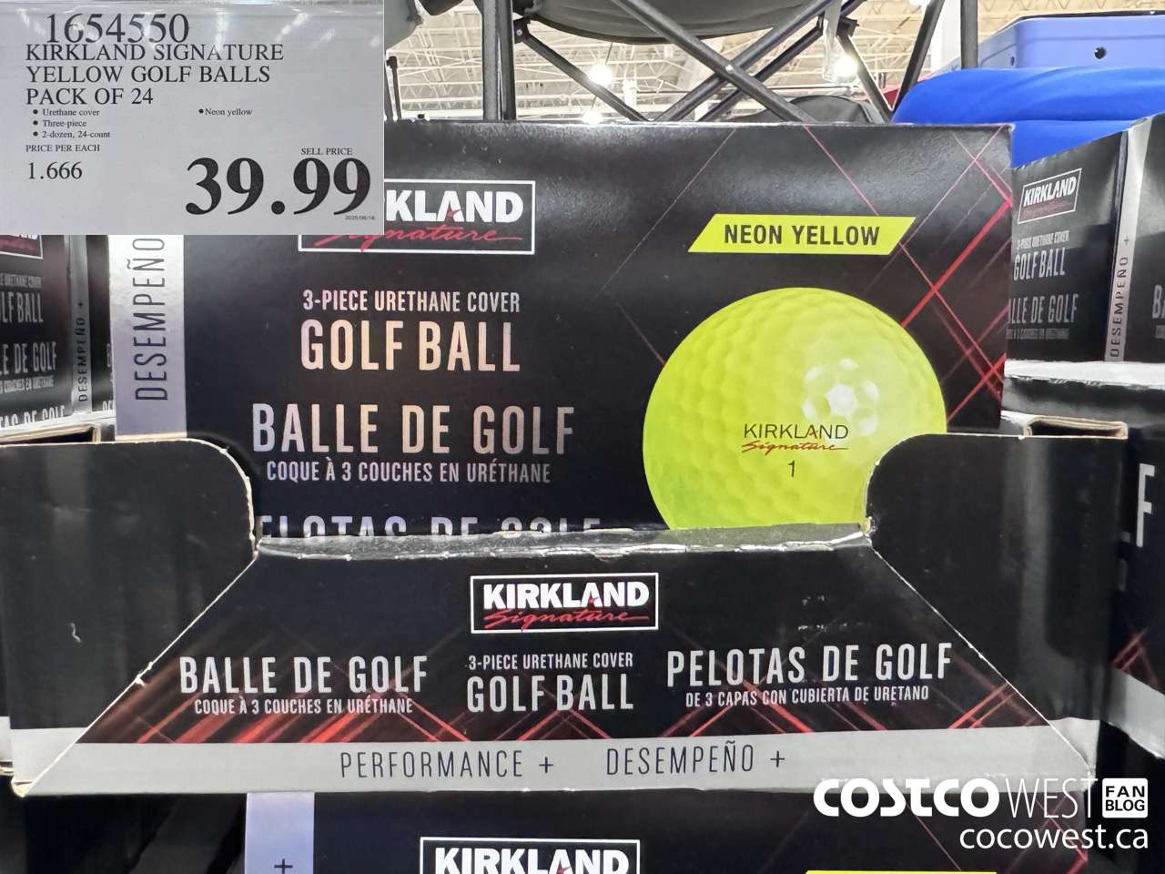 1654550 KIRKLAND SIGNATURE GOLF BALLS V3.0 PACK OF 24 YELLOW $39.99