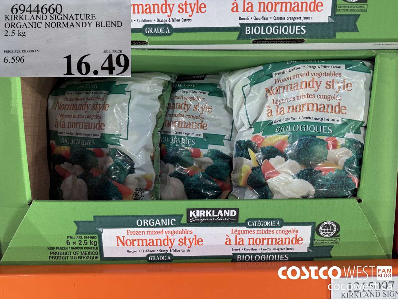 6944660 KIRKLAND SIGNATURE ORGANIC NORMANDY BLEND 2.5 kg $16.49