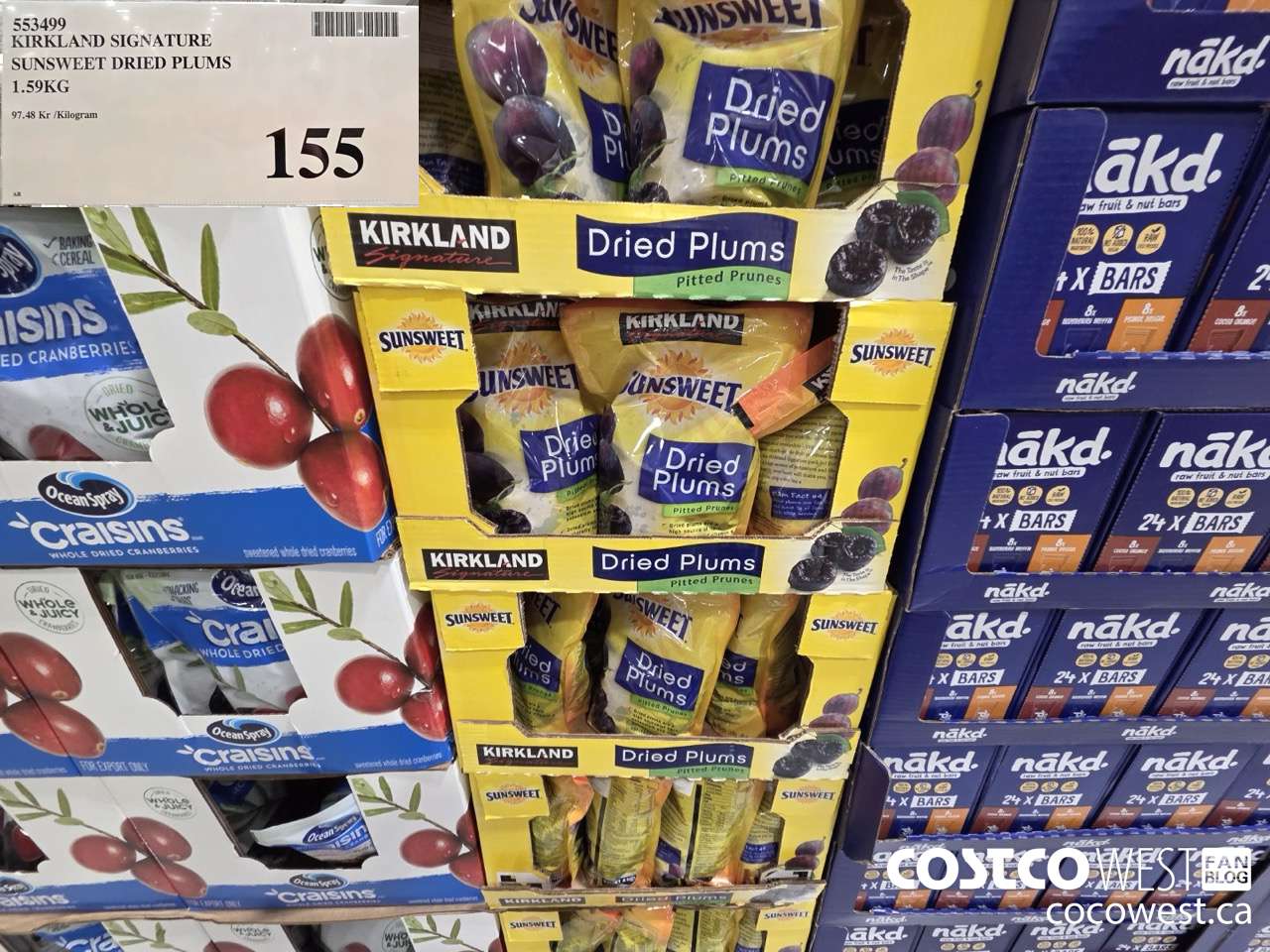 553499 KIRKLAND SIGNATURE SUNSWEET DRIED PLUMS 1.59KG $155.00