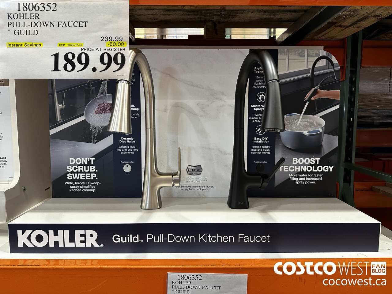 1806352 KOHLER PULL-DOWN FAUCET GUILD ($50.00 INSTANT SAVINGS EXPIRES ON 2025-07-28) $189.99