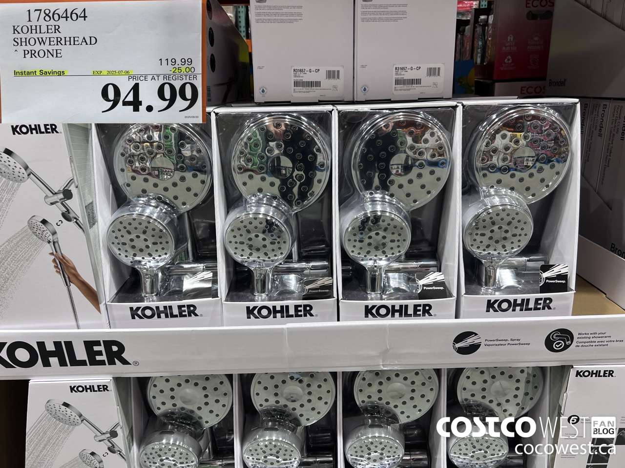 1786464 KOHLER SHOWERHEAD PRONE ($25.00 INSTANT SAVINGS EXPIRES ON 2025-07-06) $94.99