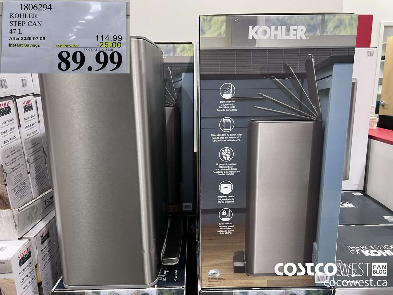 1806294 KOHLER STEP CAN 47L ($25.00 INSTANT SAVINGS EXPIRES ON 2025-07-06) $89.99