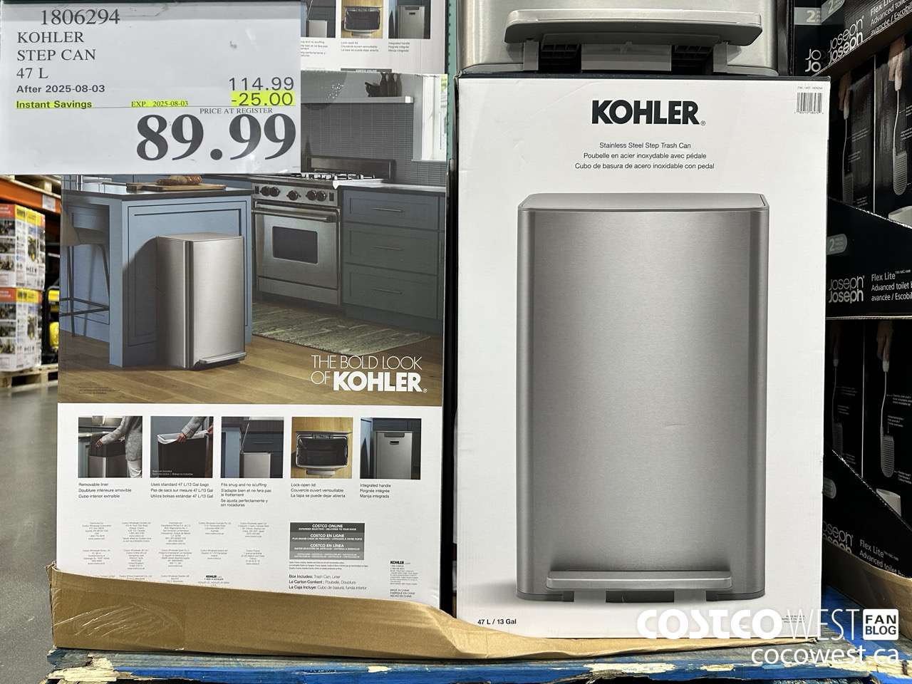 1806294 KOHLER STEP CAN 47L ($25.00 INSTANT SAVINGS EXPIRES ON 2025-08-03) $89.99