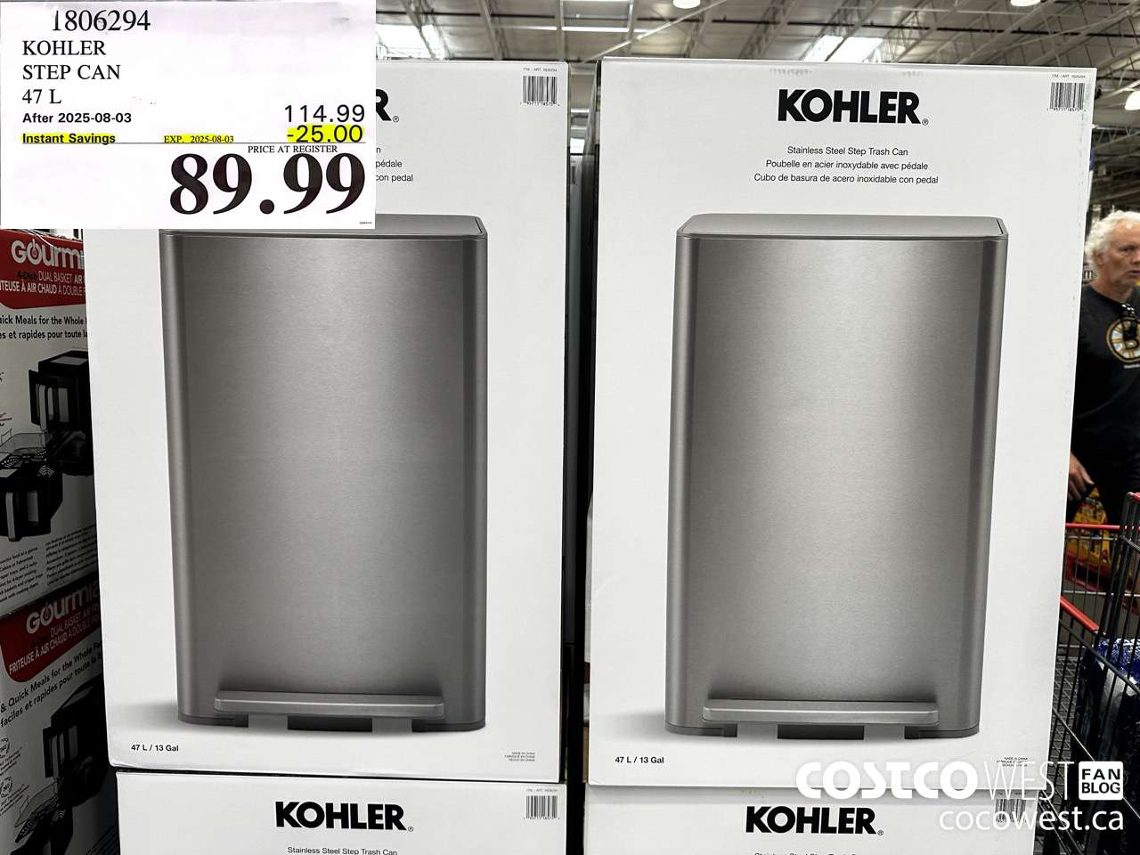 1806294 KOHLER STEP CAN 47L ($25.00 INSTANT SAVINGS EXPIRES ON 2025-08-03) $89.99
