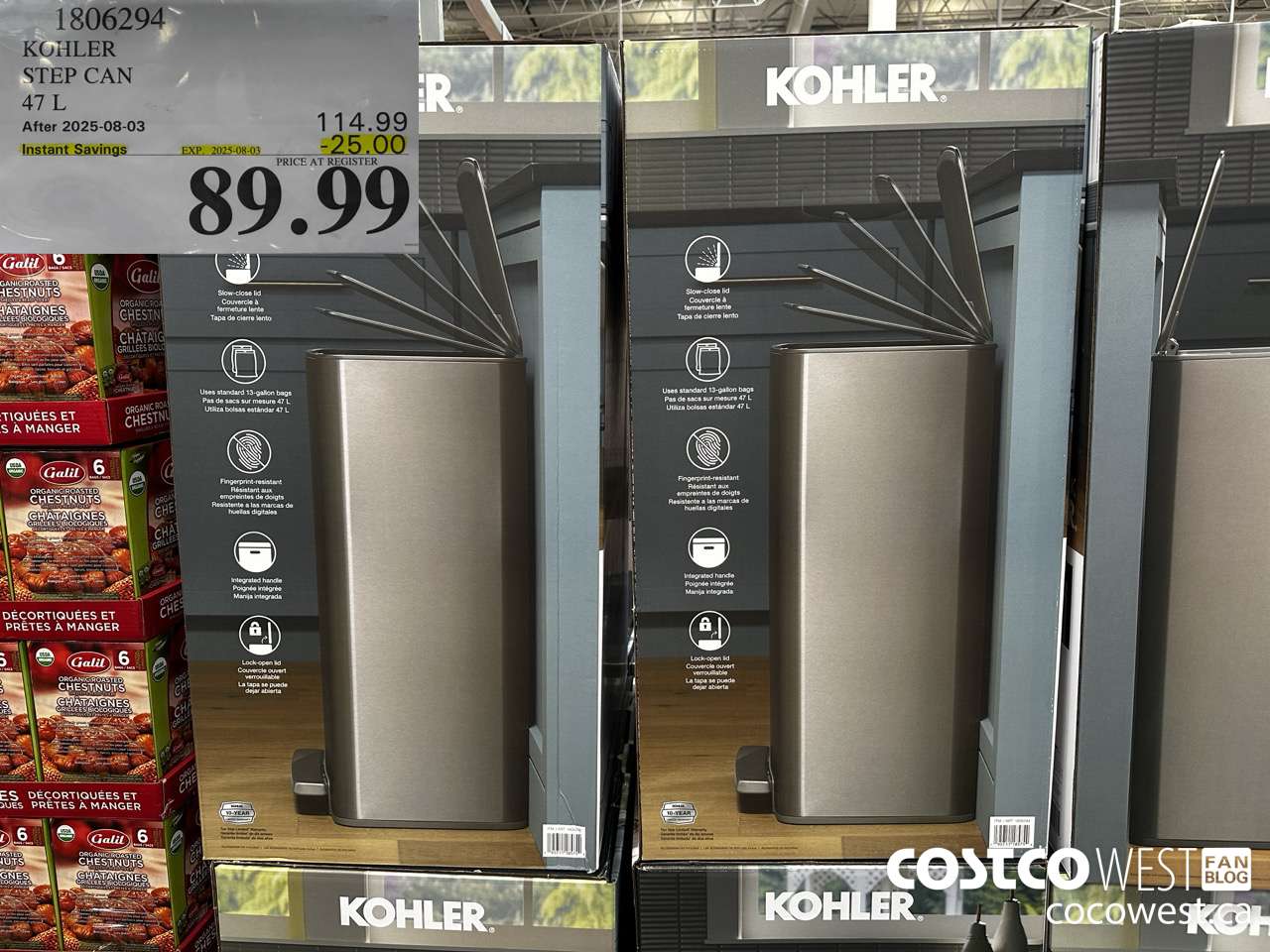 1806294 KOHLER STEP CAN 47L ($25.00 INSTANT SAVINGS EXPIRES ON 2025-08-03) $89.99