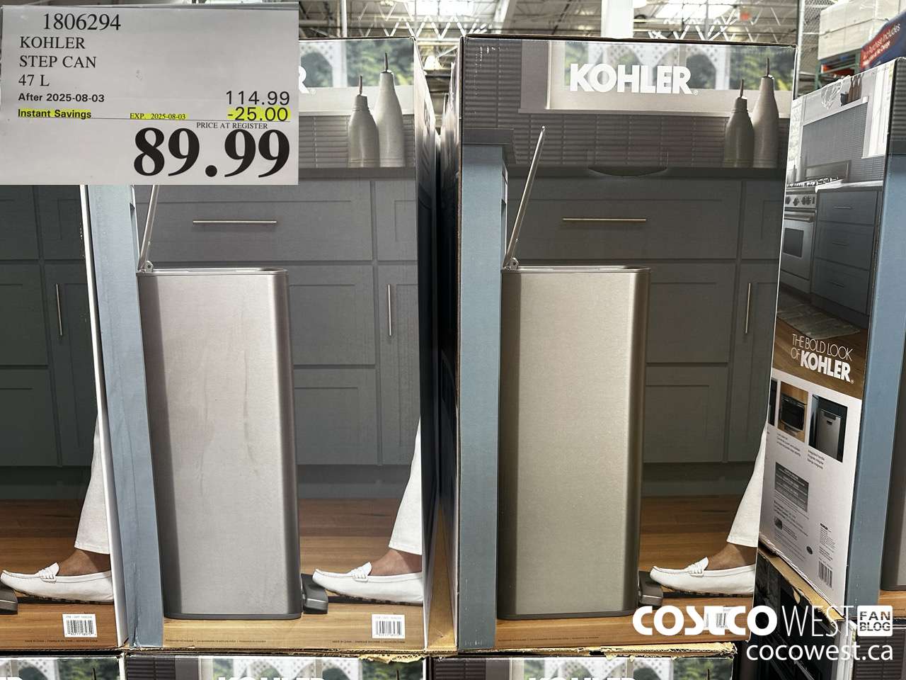 1806294 KOHLER STEP CAN 47L ($25.00 INSTANT SAVINGS EXPIRES ON 2025-08-03) $89.99