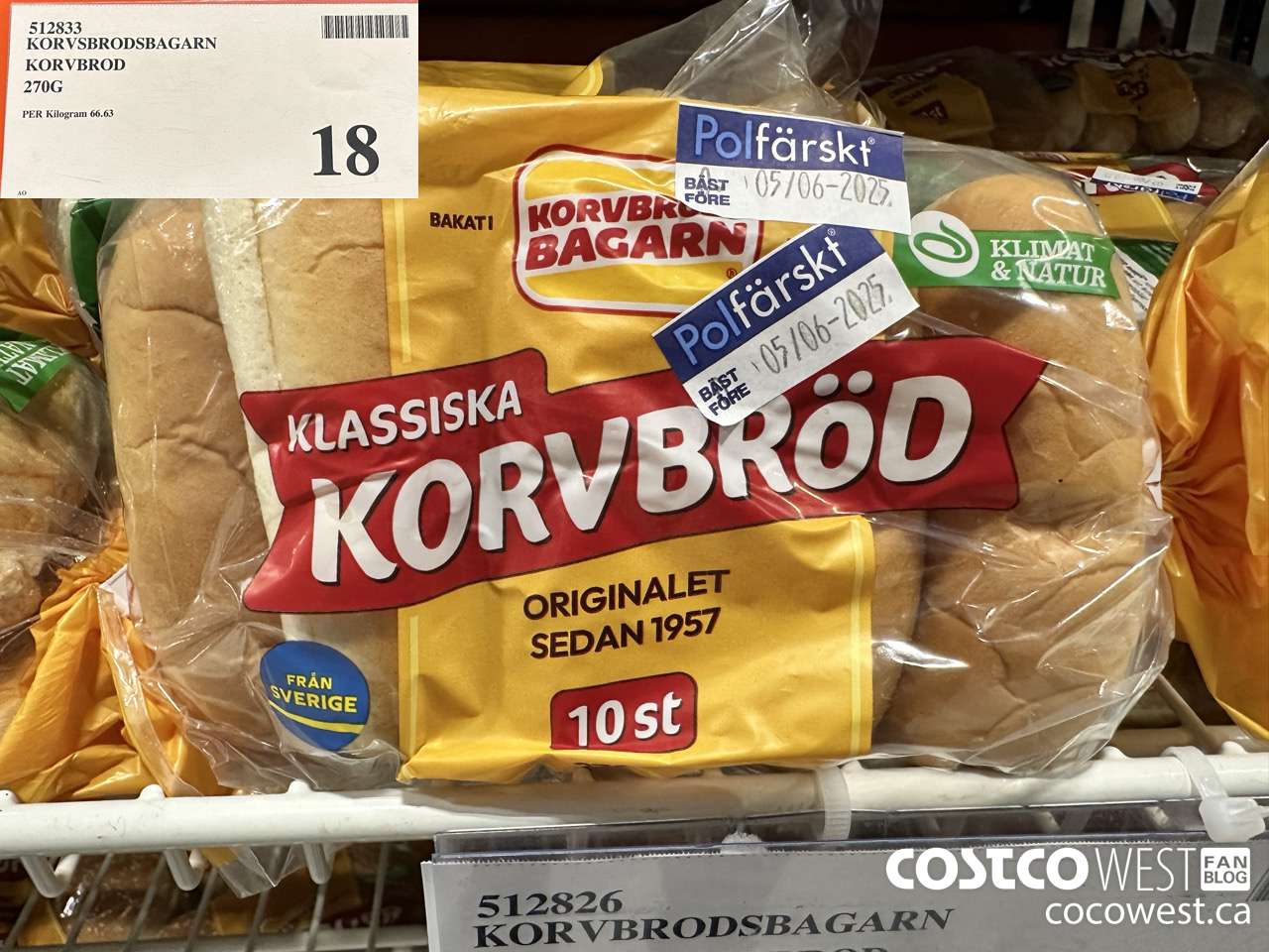 512833 KORVSBRODSBAGARN KORVBROD 270G $18.00
