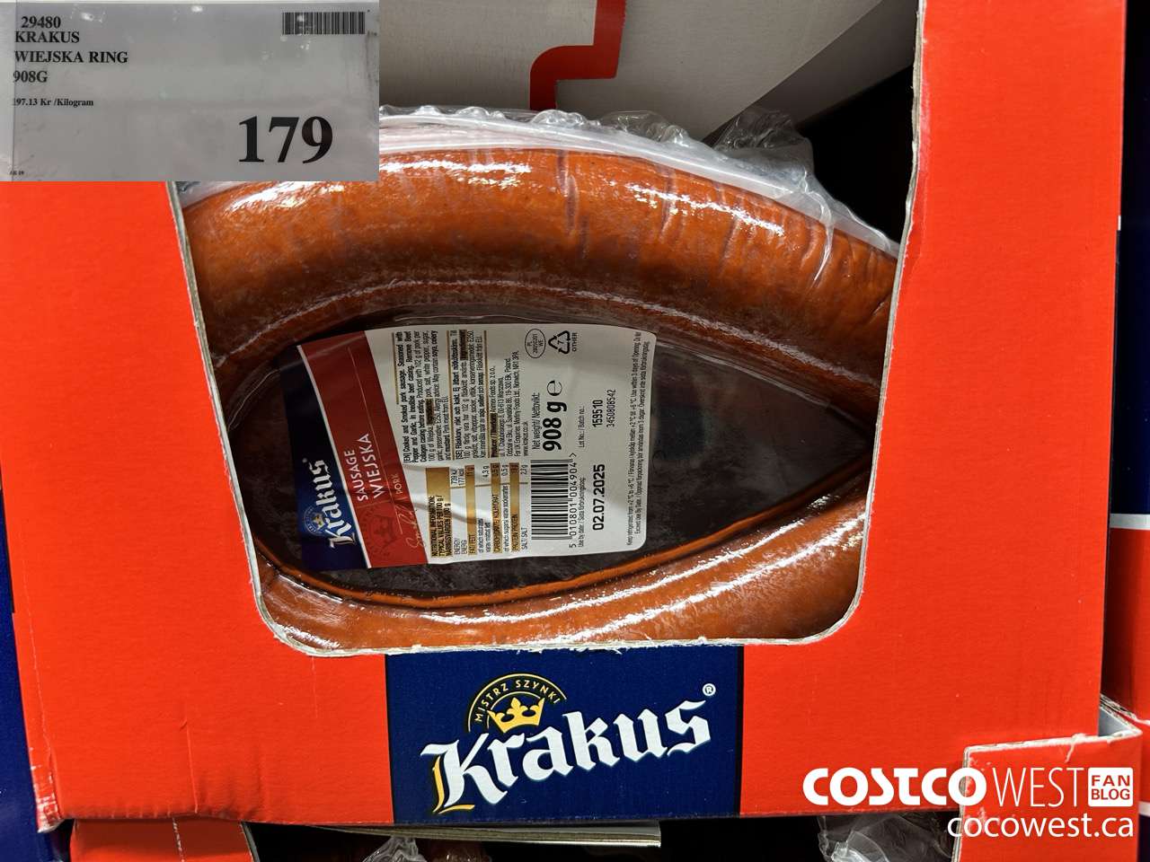 29480 KRAKUS WIEJSKA RING 908G $179.00