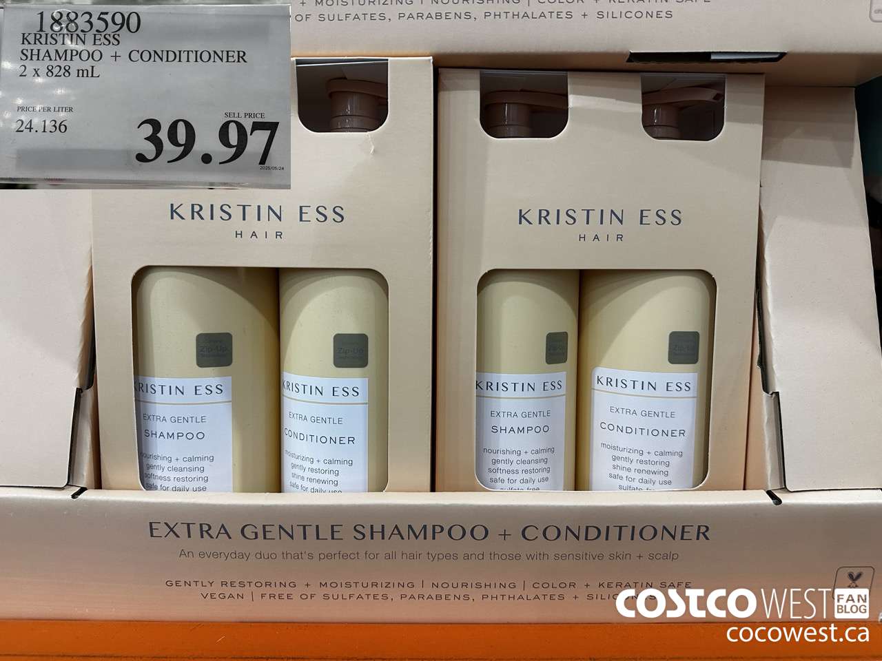 1883590 KRISTIN ESS SHAMPOO + CONDITIONER 2 X 828ML $39.97
