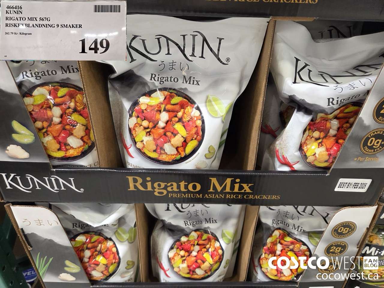 466416 KUNIN RIGATO MIX 567G RISKEYBLANDNING 9 SMAKER $149.00