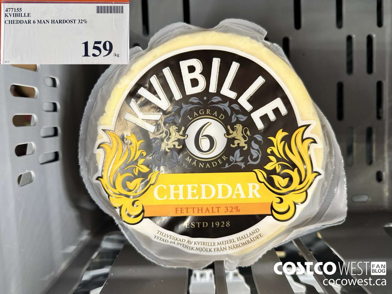 477155 KVIBILLE CHEDDAR 6 MAN HARDOST 32% $159.00