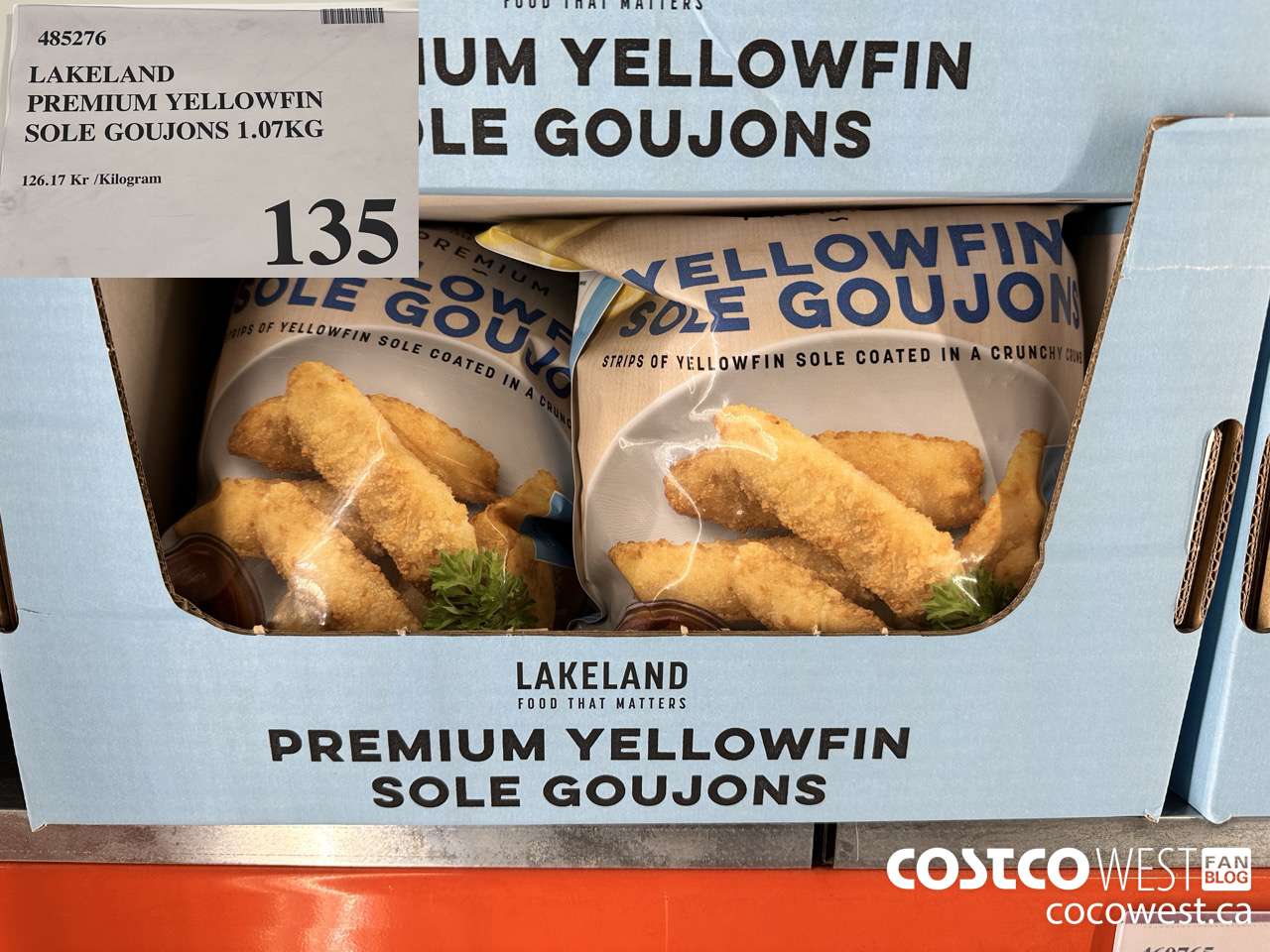 485276 LAKELAND PREMIUM YELLOWFIN SOLE GOUJONS 1.07KG $135.00
