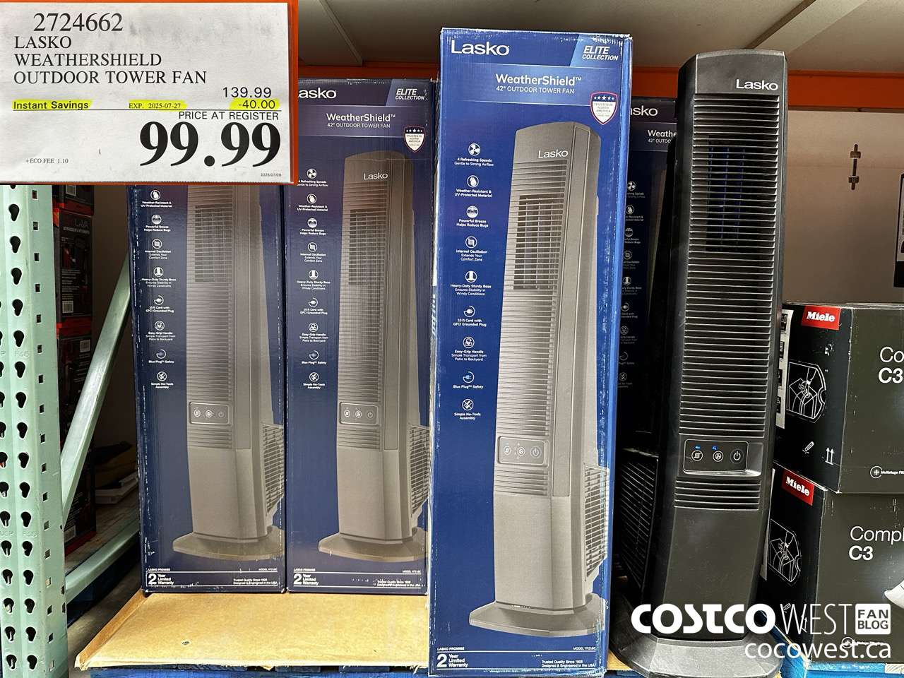 2724662 LAKSO WEATHERSHIELD OUTDOOR TOWER FAN ($40.00 INSTANT SAVINGS EXPIRES ON 2025-07-27) $99.99
