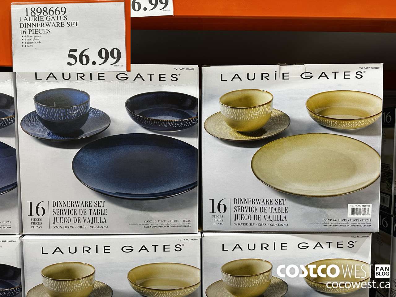 1898669 LAURIE GATES DINNERWARE SET 16 PIECES $56.99