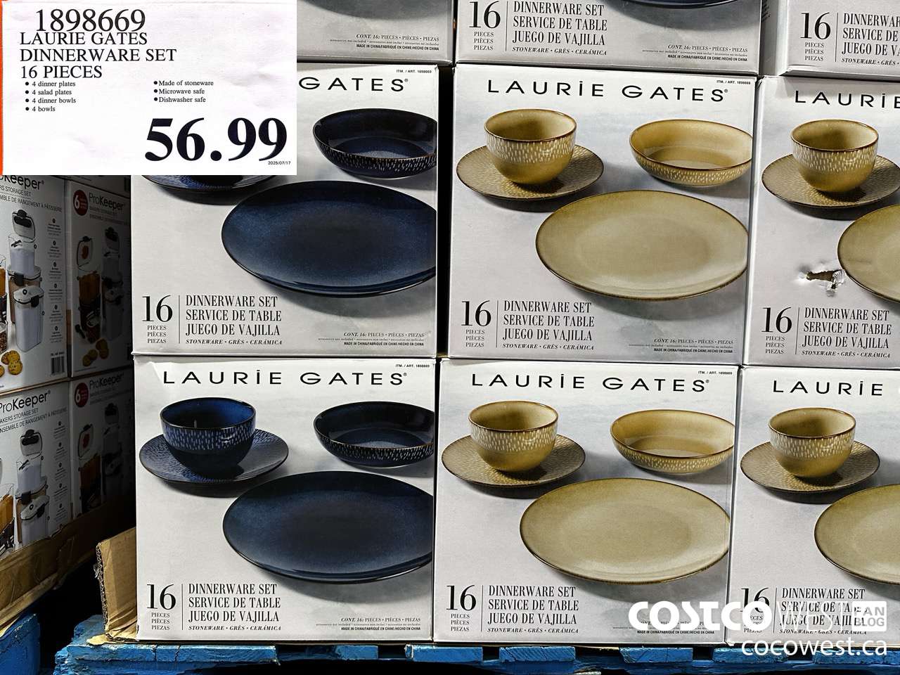 1898669 LAURIE GATES DINNERWARE SET 16 PIECES $56.99