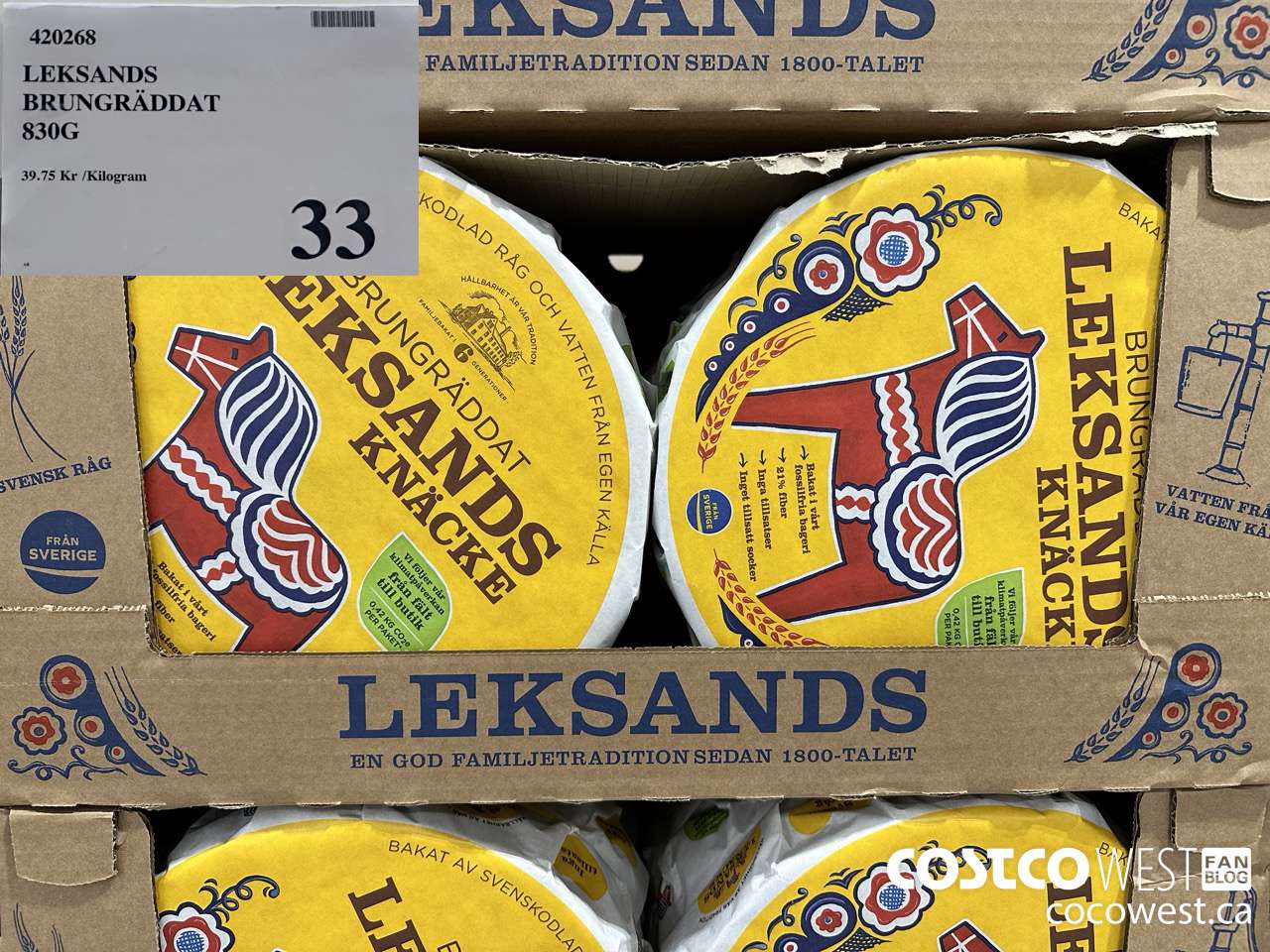 420268 LEKSANDS BRUNGRADDAT 830G $33.00