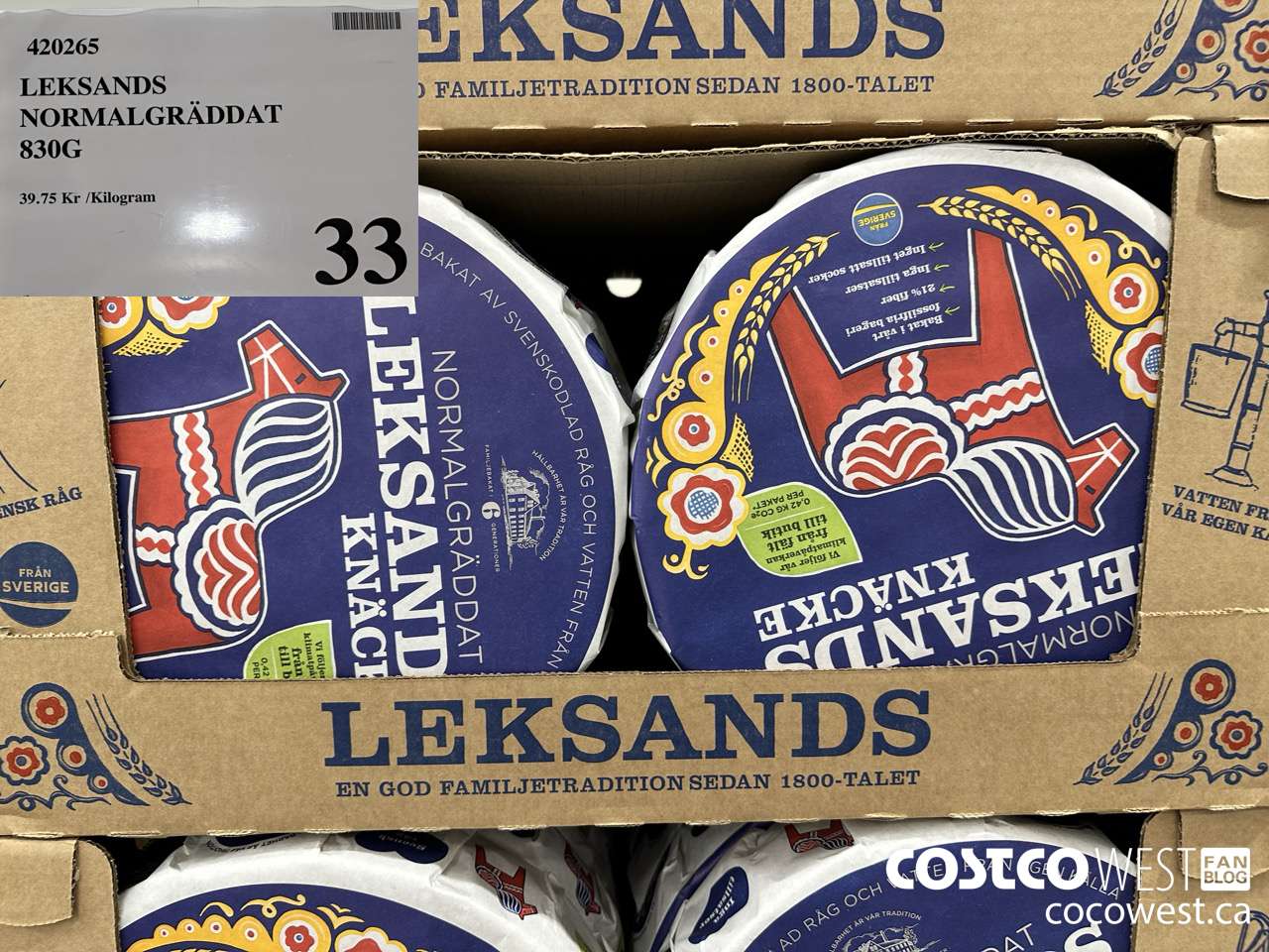 420265 LEKSANDS NORMALGRADDAT 830G $33.00