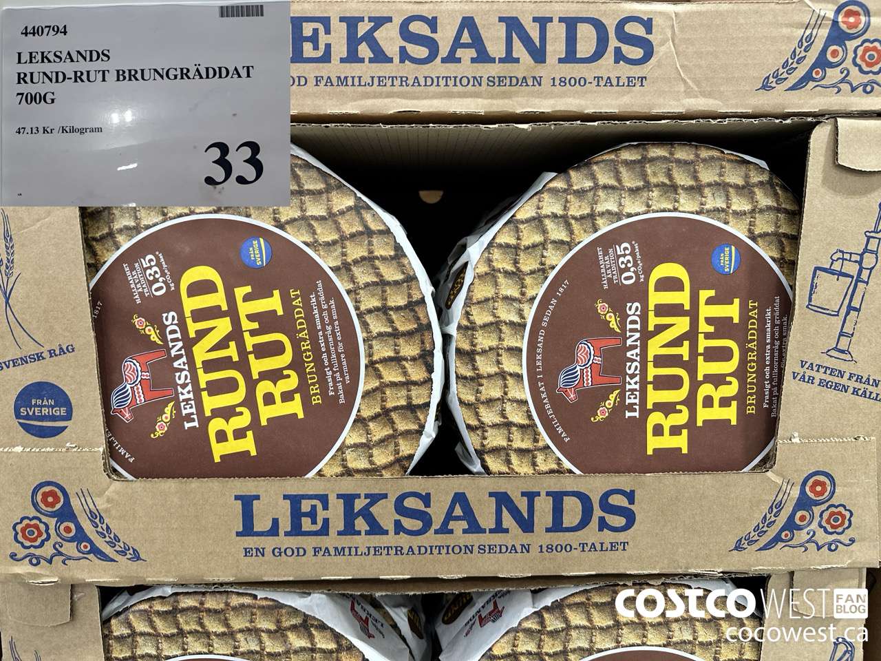 440794 LEKSANDS RUND-RUT BRUNGRADDAT 700G $33.00