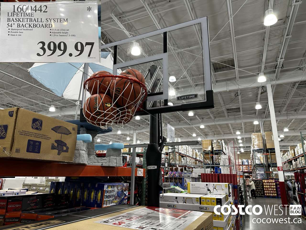 1600442 LIFETIME PRODUCTS BASKETBALL SYSTEM 54IN BACKBOARD $399.97