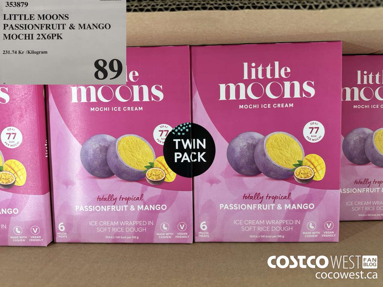 353879 LITTLE MOONS PASSIONFRUIT & MANGO MOCHI 2 X 6PK $89.00