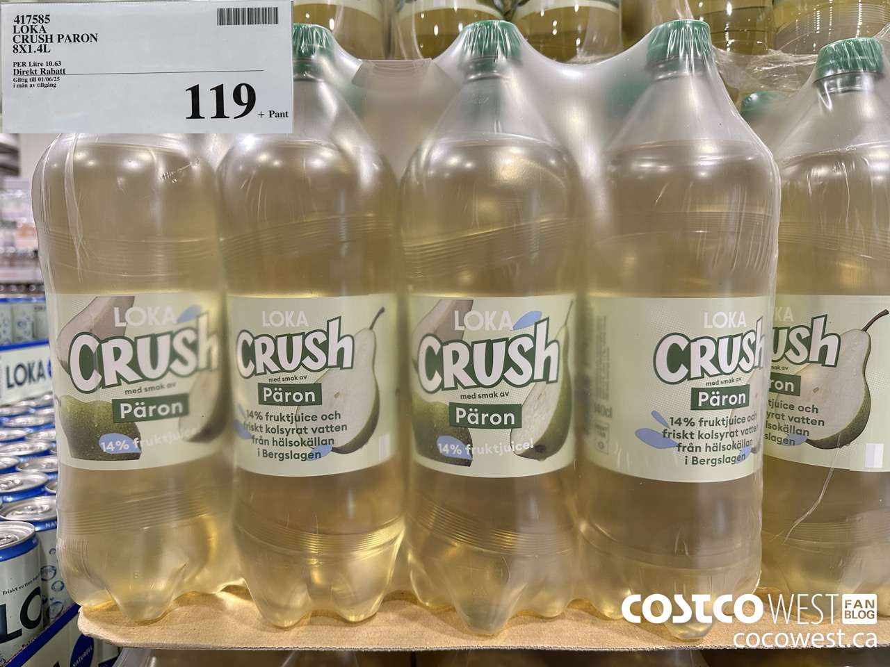 417585 LOKA CRUSH PARON 8 X 1.4L (EXPIRES ON 2025-06-01) $119.00