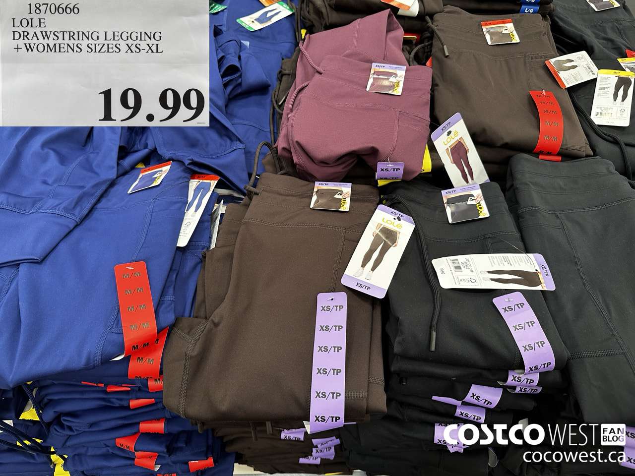 1870666 LOLE DRAWSTRING LEGGING WOMENS SIZES XS-XL  $19.99