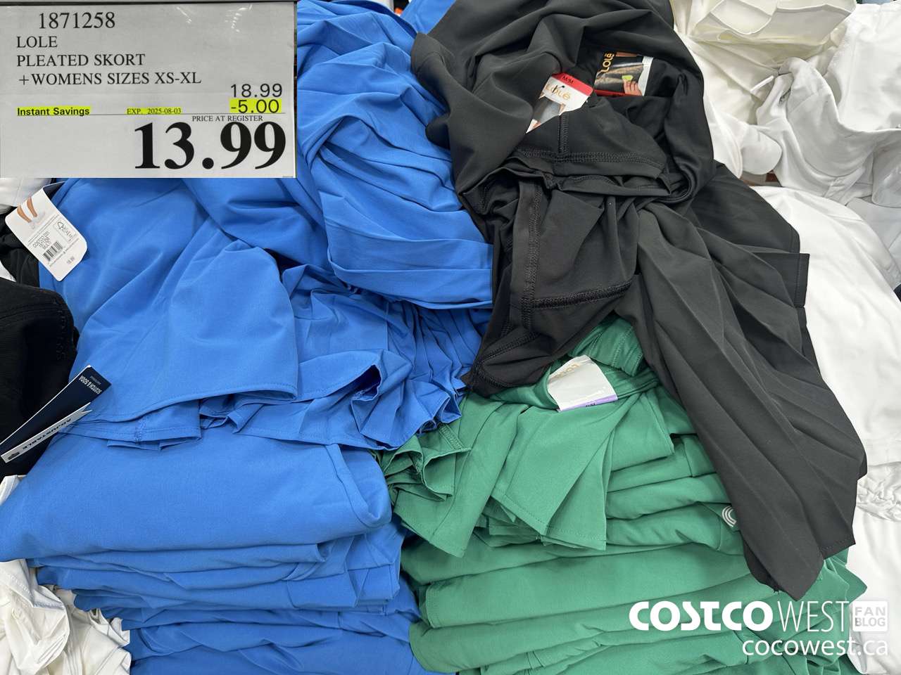 1871258 LOLE PLEATED SKORT WOMENS SIZES XS-XL ($5.00 INSTANT SAVINGS EXPIRES ON 2025-08-03) $13.99