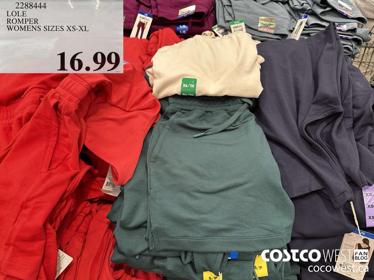 2288444 LOLE ROMPER WOMENS SIZES XS-XL $16.99