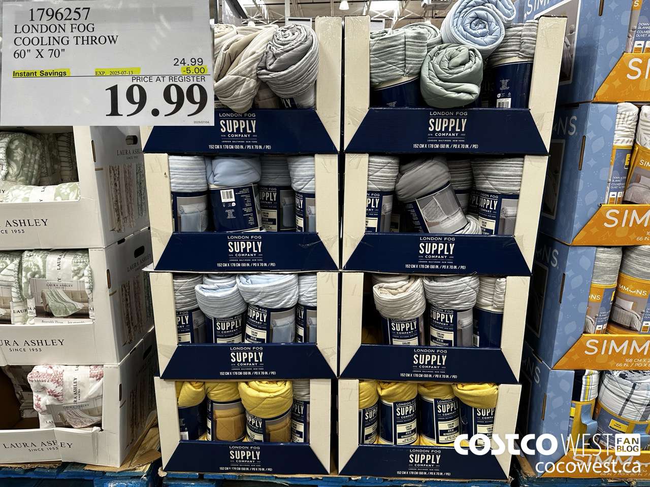 1796257 LONDON FOG COOLING THROW 60