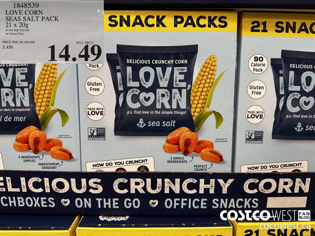 1848539 LOVE CORN SEAS SALT PACK 21 X 20G $14.49